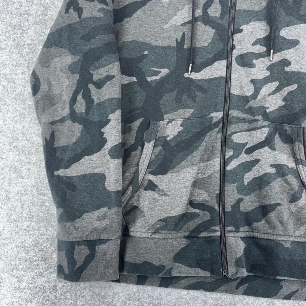 Polo Ralph Lauren Performance Men Grey Camo Full Zip Hoodie Sweatshirt XL Preppy
